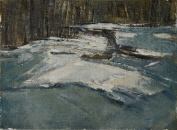 Winter an der Havel  Öl/Lw./Pappe  28x38,2 cm